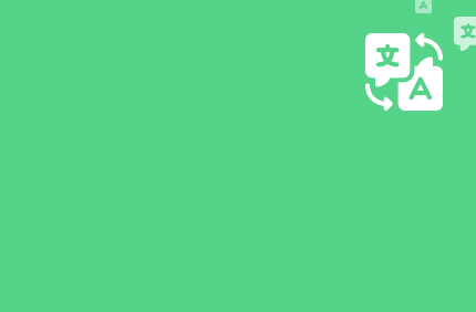 White icon on a green background